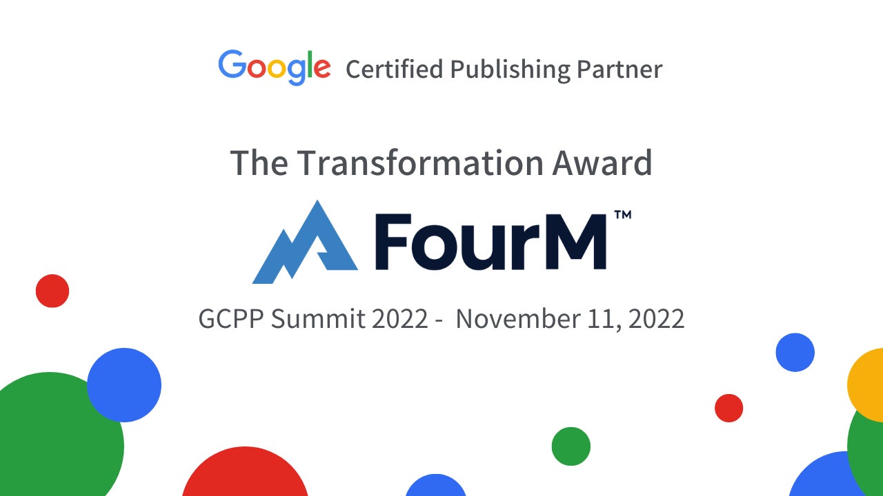 子会社フォーエム、Google社主催「GCPP Summit」にて『The Transformation Award』を受賞のサブ画像1